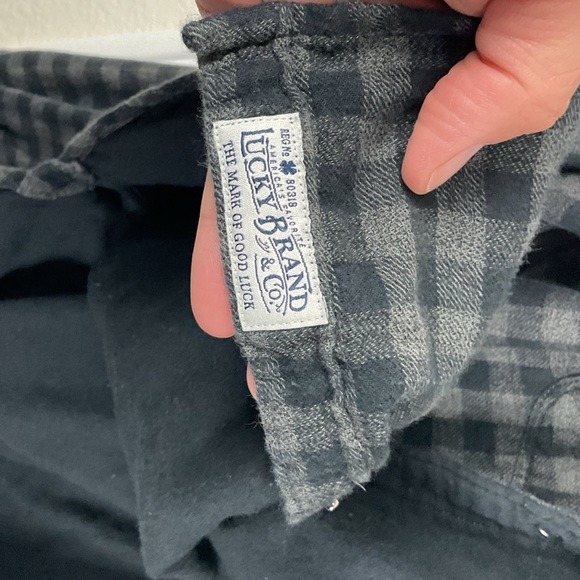 Lucky Brand Men’s Long Sleeve Snap Button Up Lined Check Flannel Shirt, Size L - Picture 5 of 7